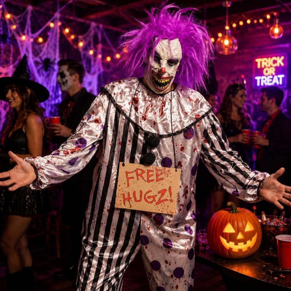 Spirit Halloween Hugz The Clown Costume Small